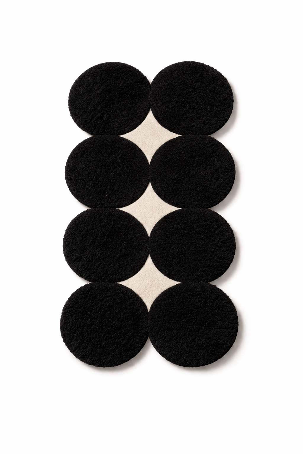 Alfombra moderna de círculos negros Alfombra Círculos - Imagen 1