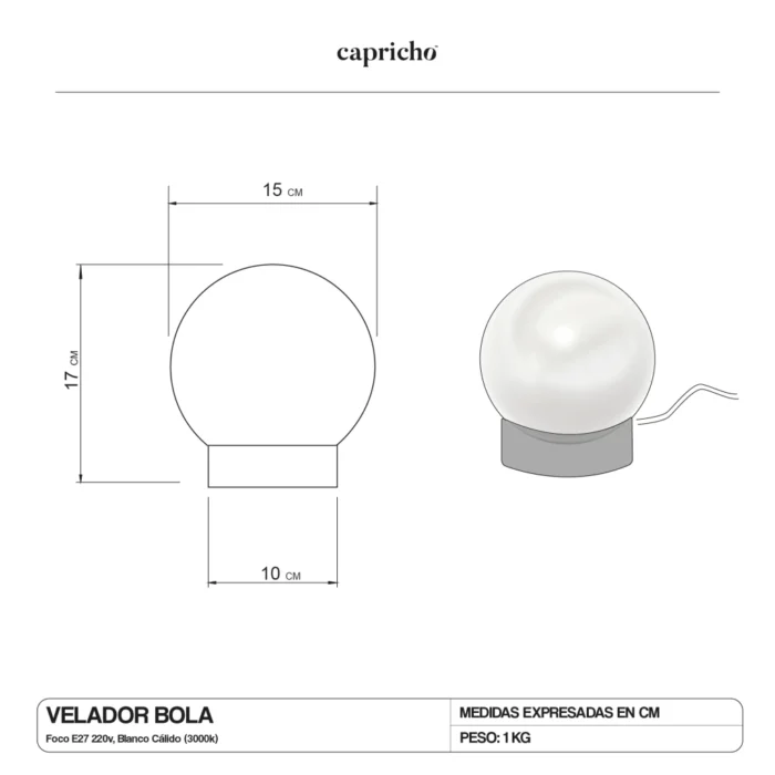 Velador Bola - Imagen 7